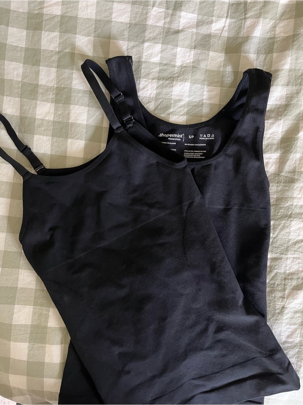 Shapermint Black Tank Tops - Set of 2 Small